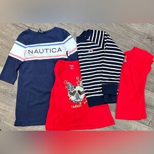 Nautica Kids T Shirt Dress Striped Sweater French Toast 6 Red Gap Bundle
